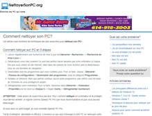 Tablet Screenshot of nettoyersonpc.org